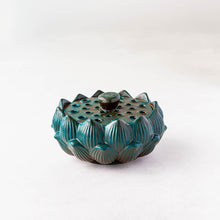 Load image into Gallery viewer, Ceramic Lotus Incense Burner - Blue
